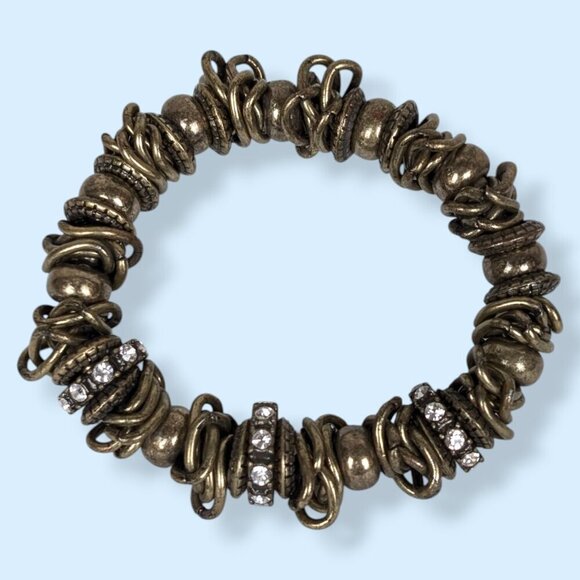 (2/$20) Lia Sophia Cut Crystal Stretch Bracelet - Picture 2 of 5